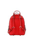 Women's Jaycee Mini XS Bright Red Pebbled Leather Zip Pocket Backpack Bag - One Size