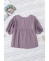 Textured Bubble Sleeves Top - S