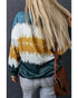 Leopard Tie Dye Color Block Pullover Sweatshirt - L