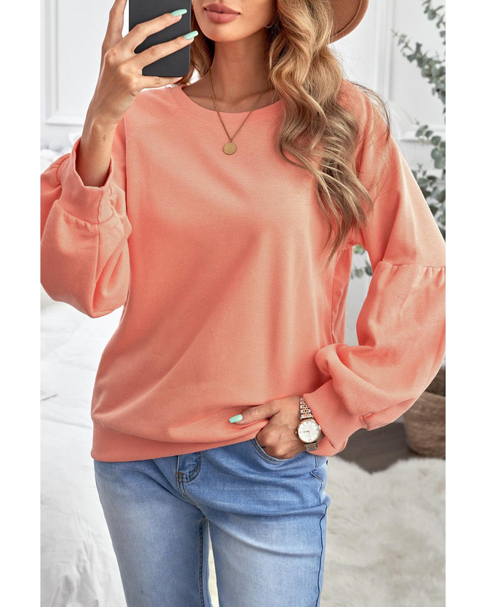 Patchwork Sleeve Pullover Sweatshirt - L