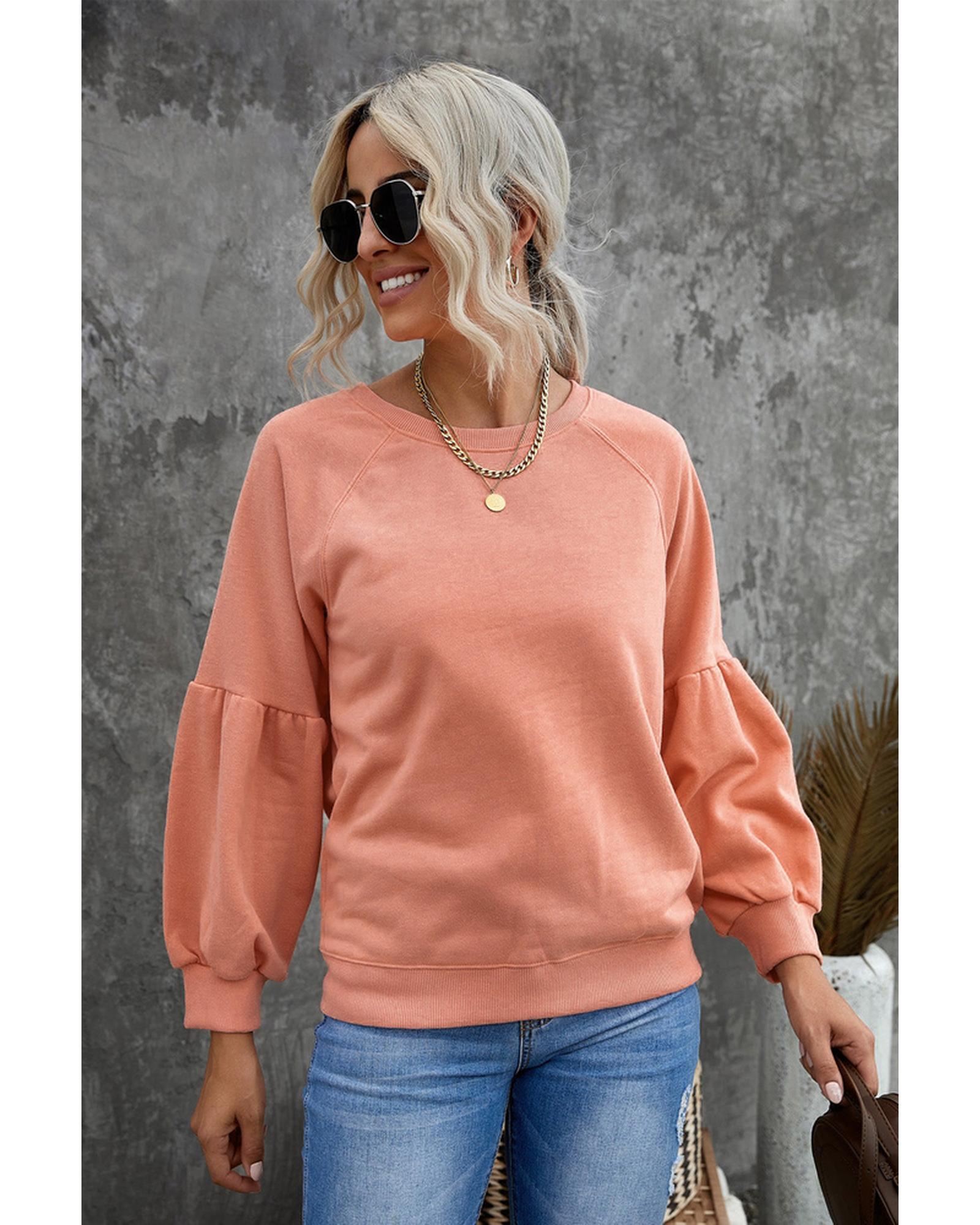 Patchwork Sleeve Pullover Sweatshirt - L