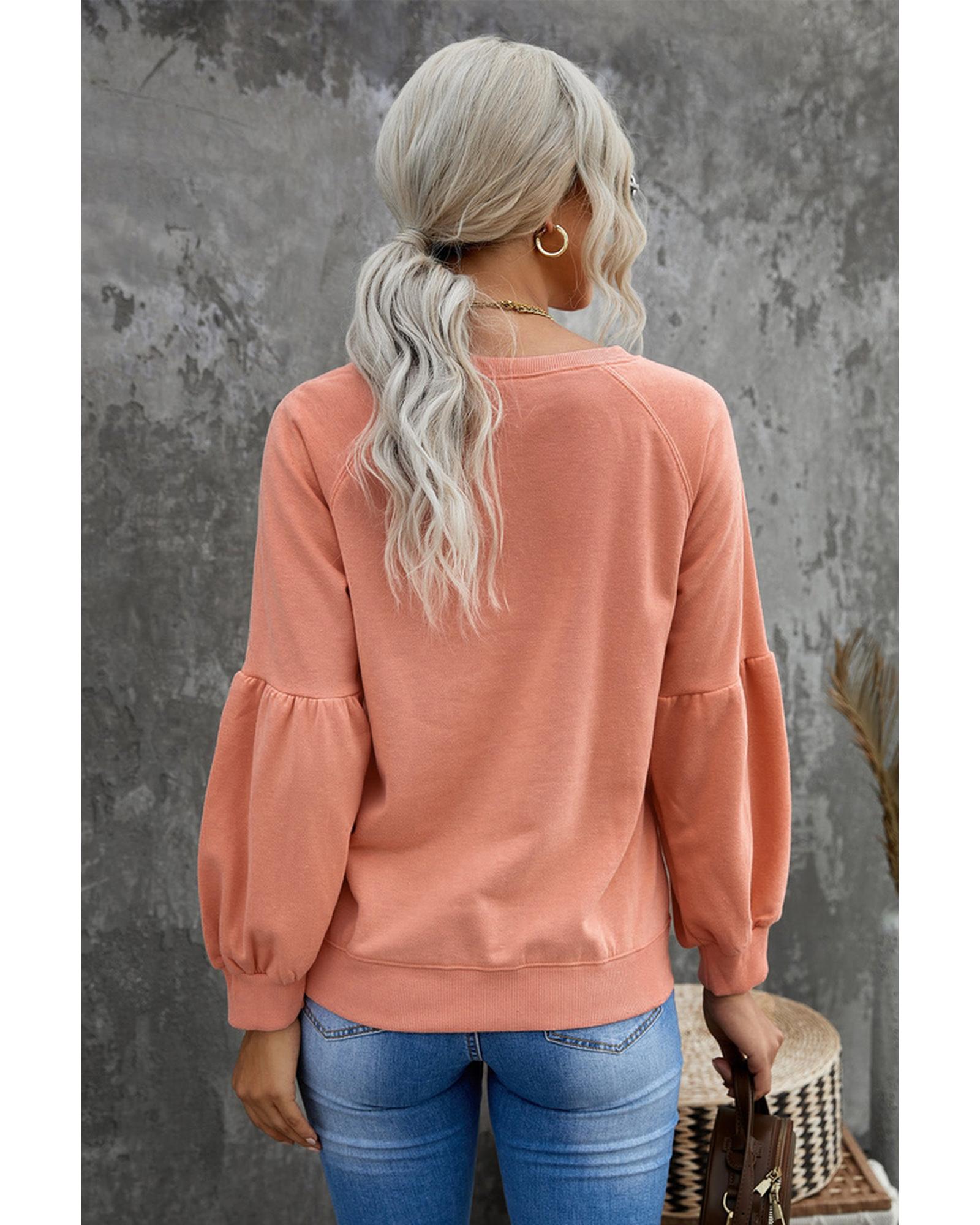 Patchwork Sleeve Pullover Sweatshirt - L