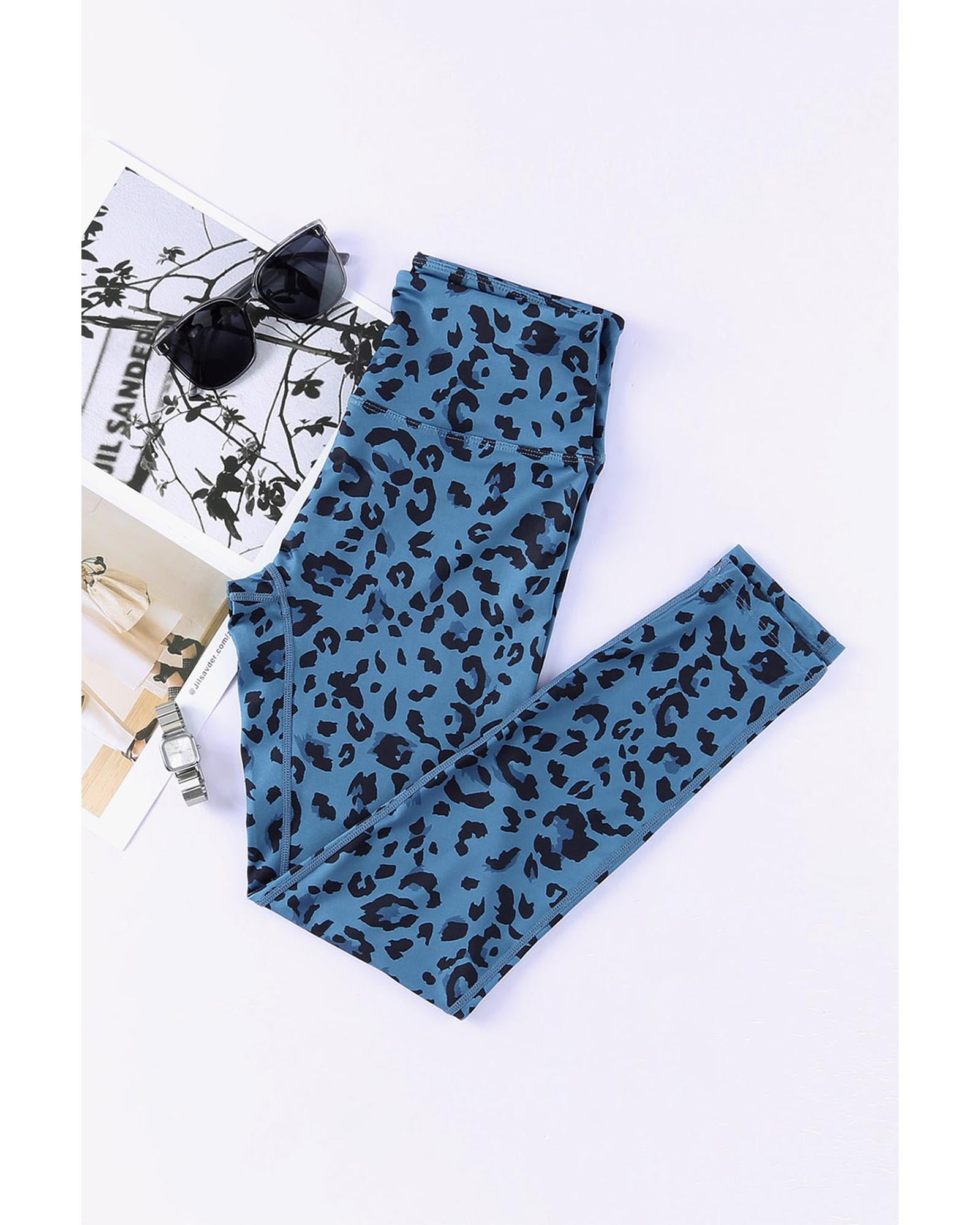 Leopard Print Active Leggings - L