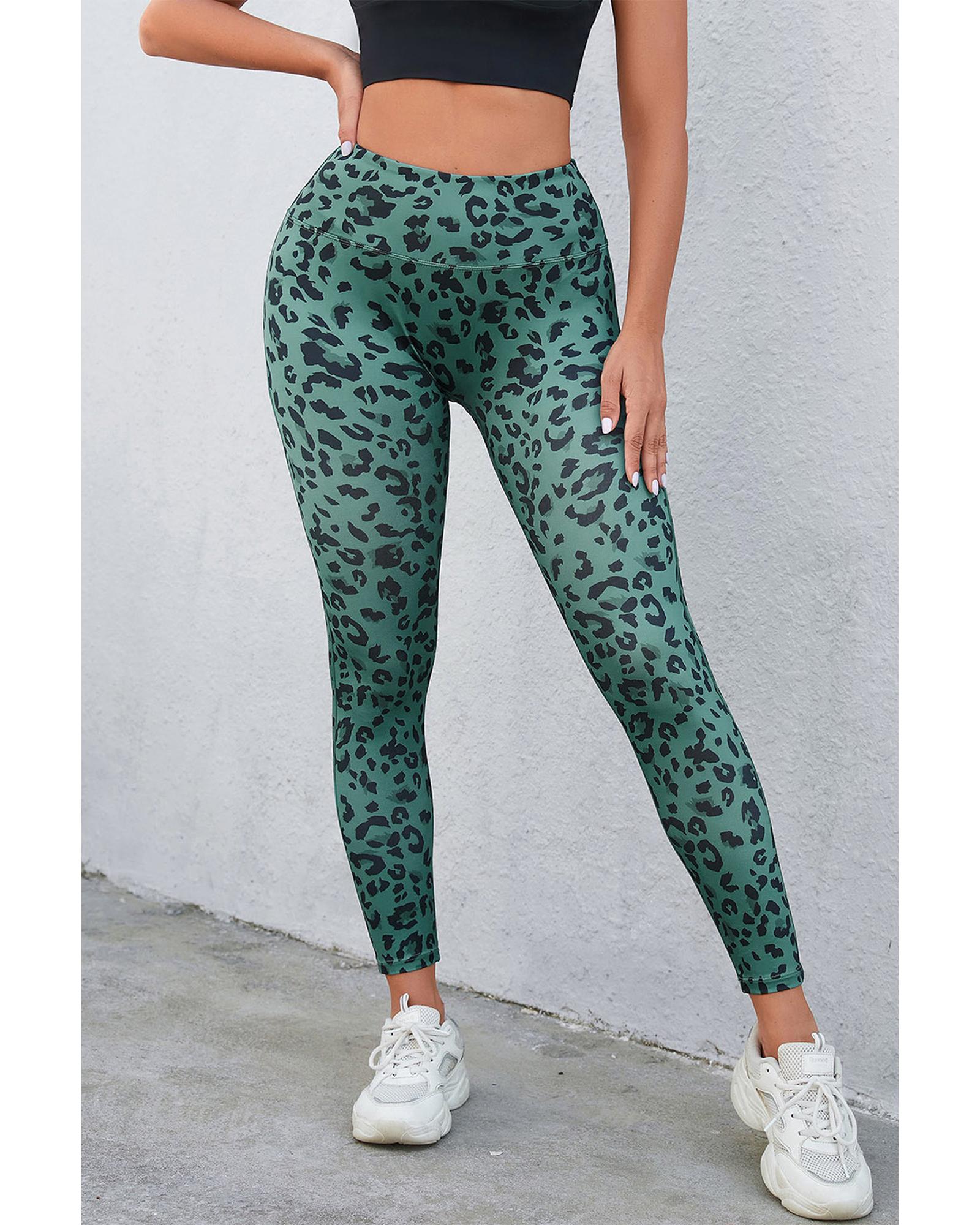 Leopard Print Active Leggings - XL