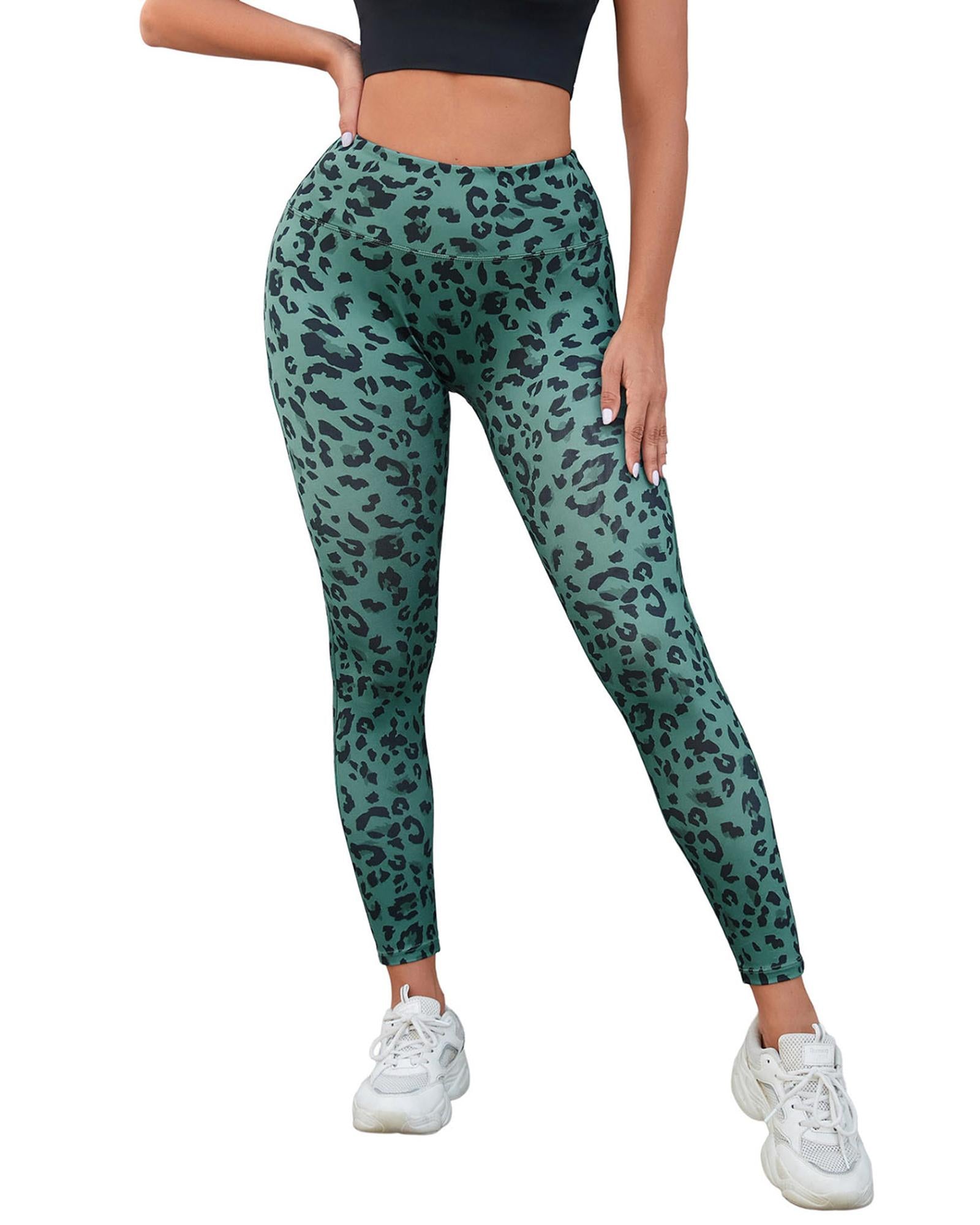 Leopard Print Active Leggings - XL