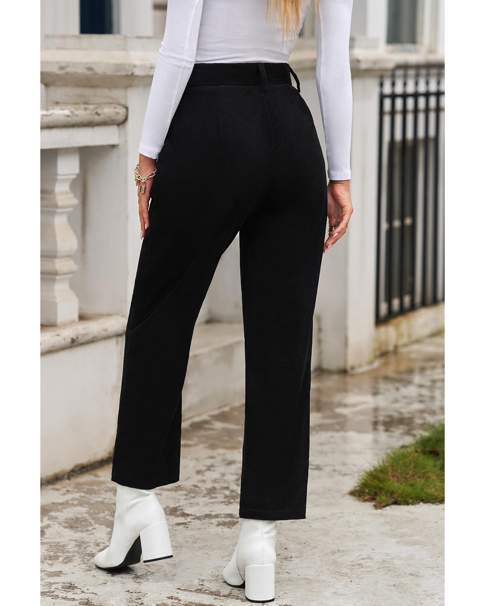 High Waist Straight Leg Pants - 8 US