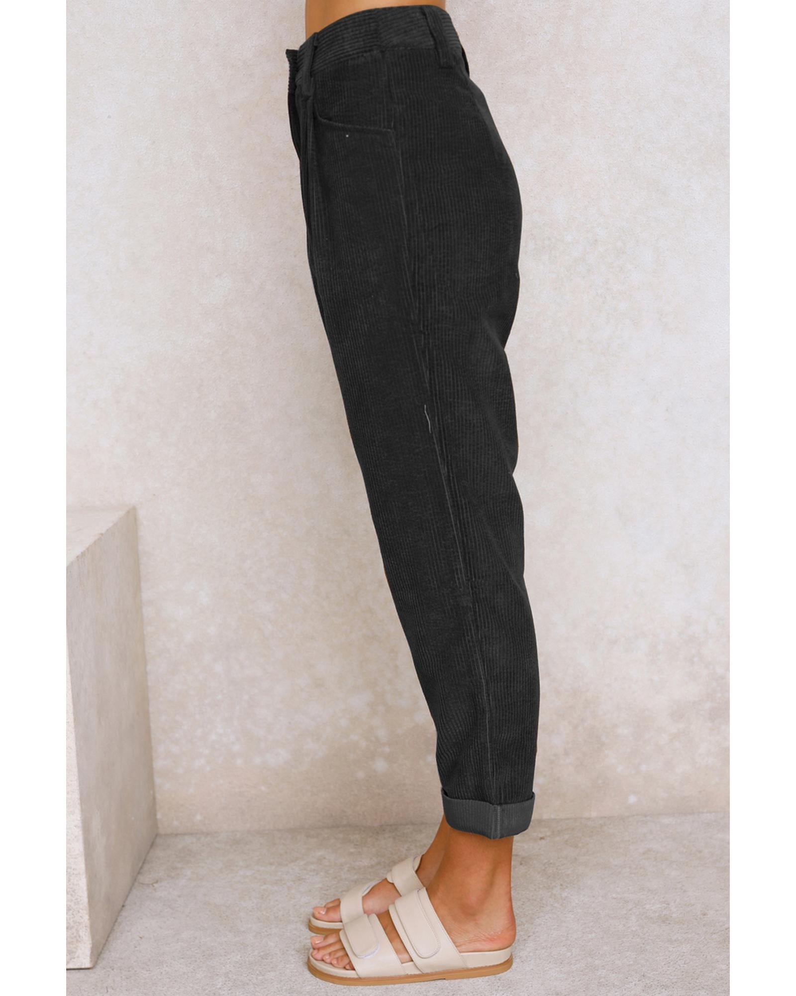 High Waist Straight Leg Pants - 8 US