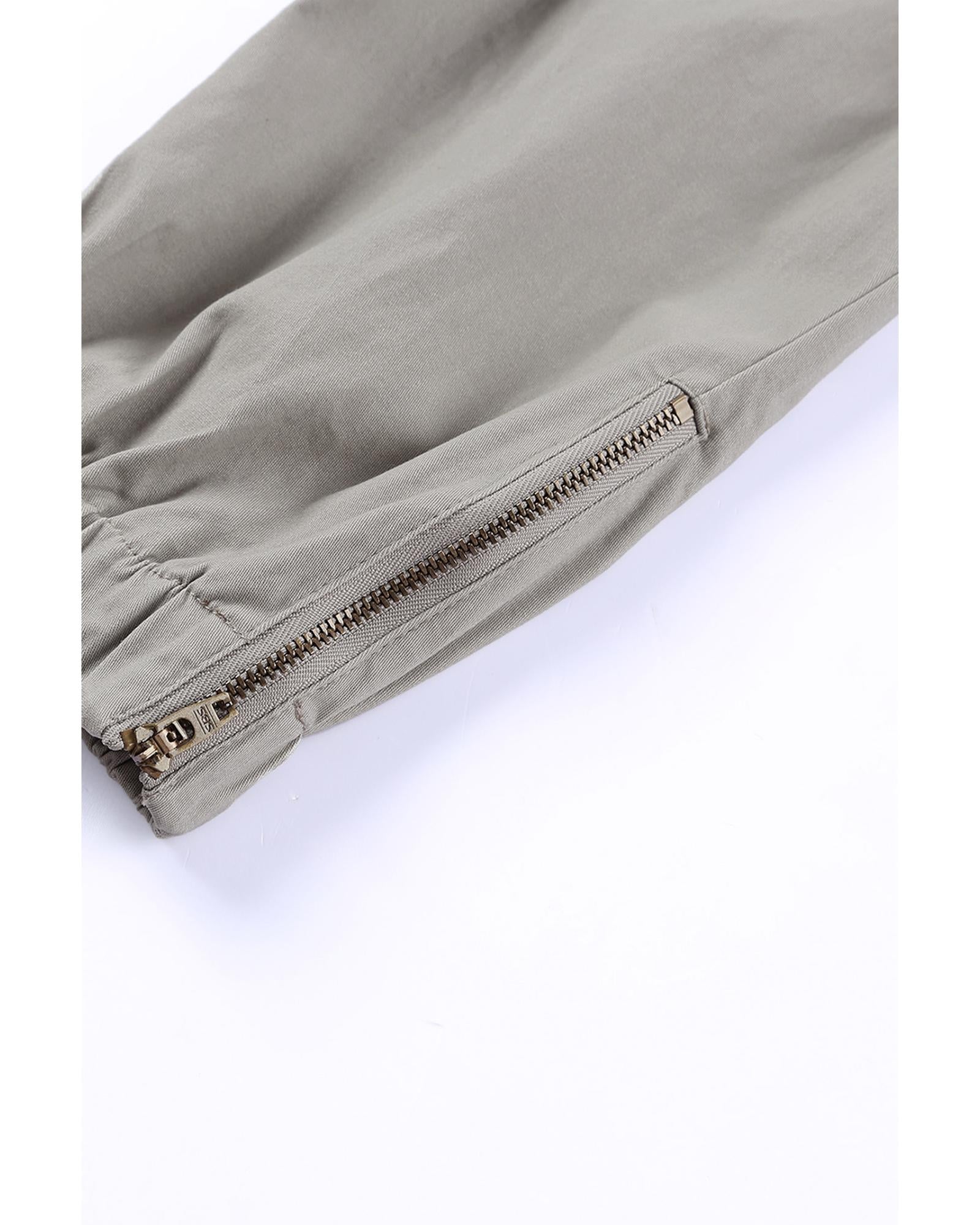 Pocketed Twill Jogger Pants - L
