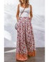 Printed High Waist Wide Leg Pants - S