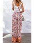 Printed High Waist Wide Leg Pants - S