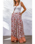 Printed High Waist Wide Leg Pants - S