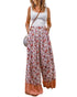 Printed High Waist Wide Leg Pants - S