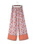 Printed High Waist Wide Leg Pants - S