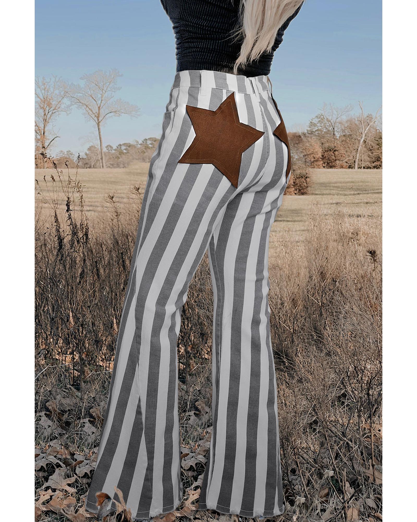 Star Embellished Western Flare Jeans - 16 US