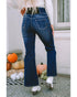 Elastic Waistband Flare Jeans - 16 US