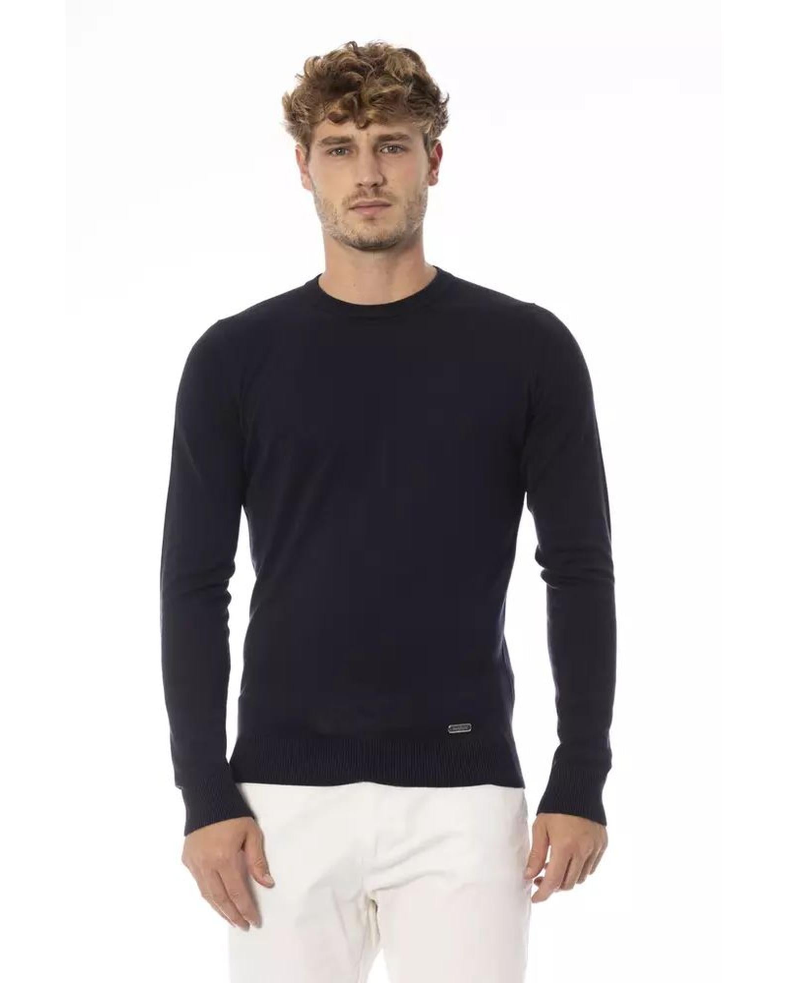 Men's Blue Modal Sweater - 54 IT