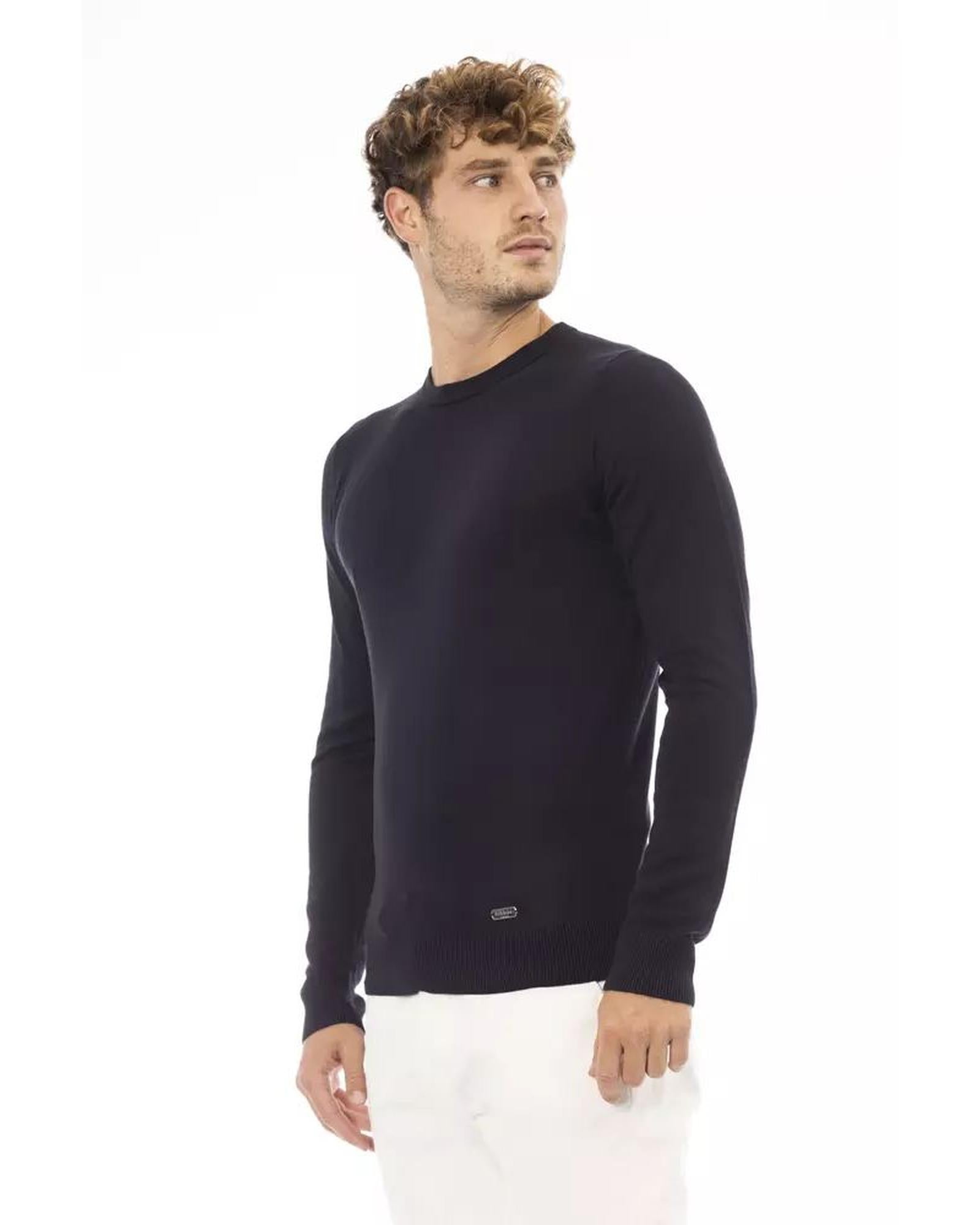 Men's Blue Modal Sweater - 54 IT