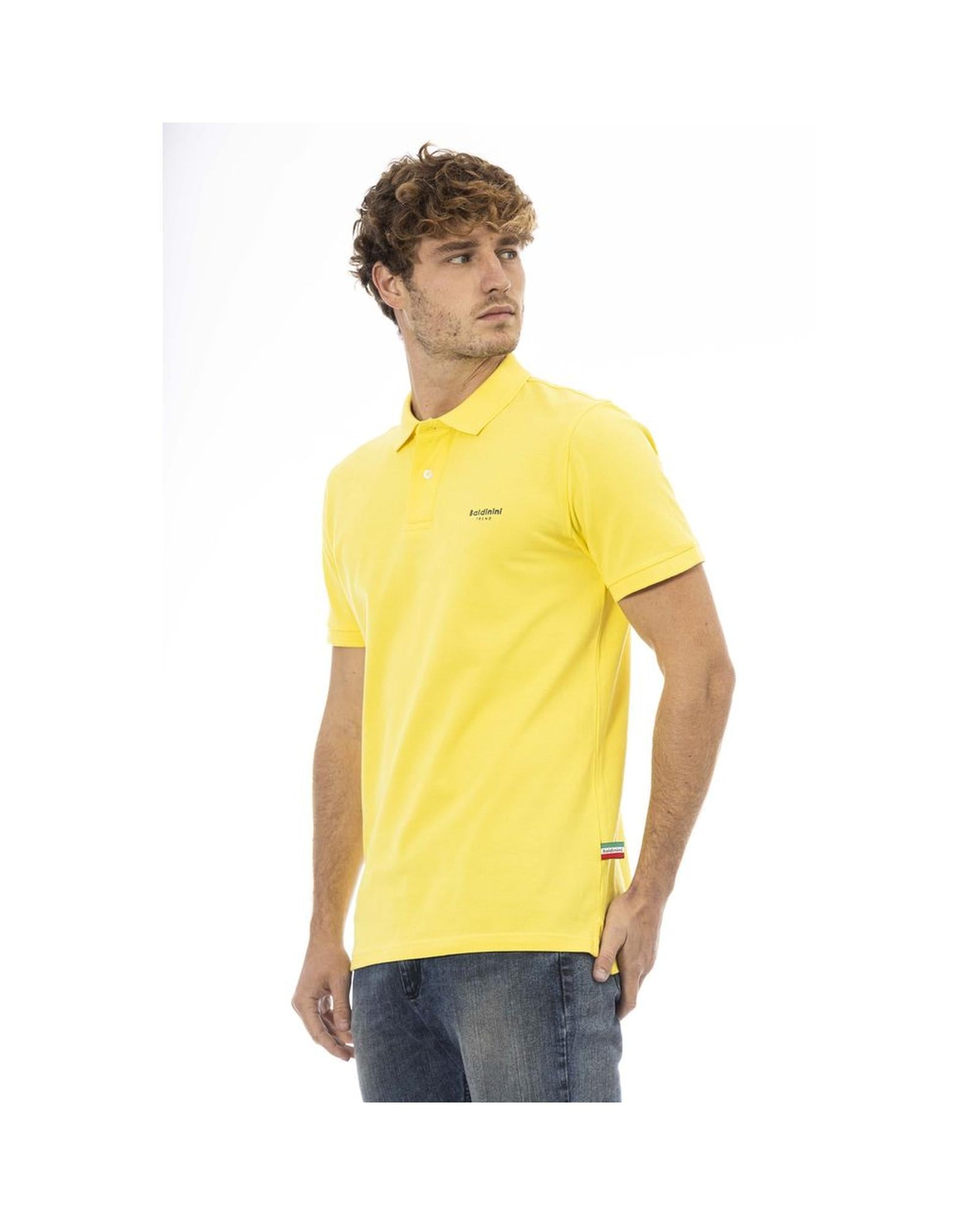 Men's Yellow Cotton Polo Shirt - M