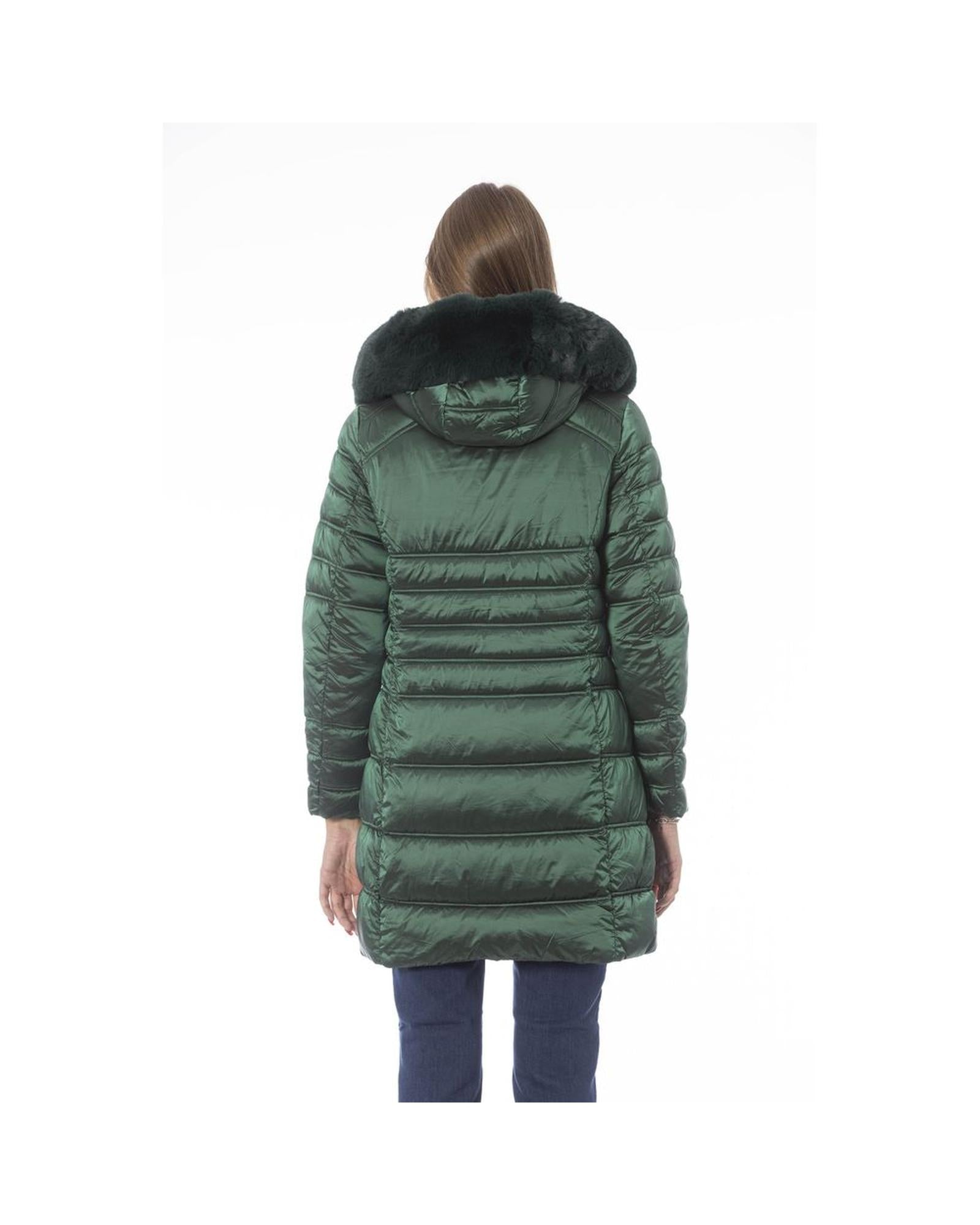 Women's Green Polyester Jackets & Coat - L