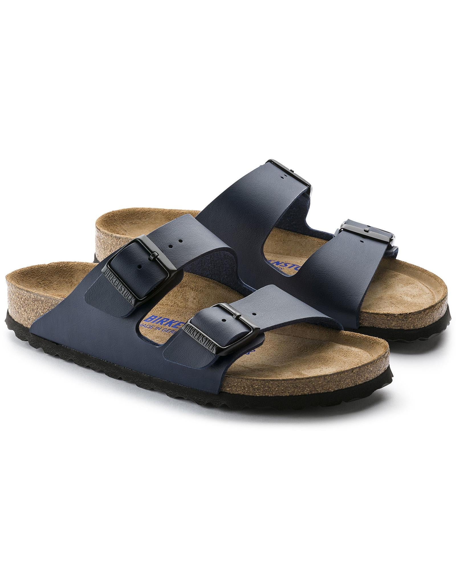 Comfortable Birko-Flor Sandals with Adjustable Straps in Blue - 44 EU