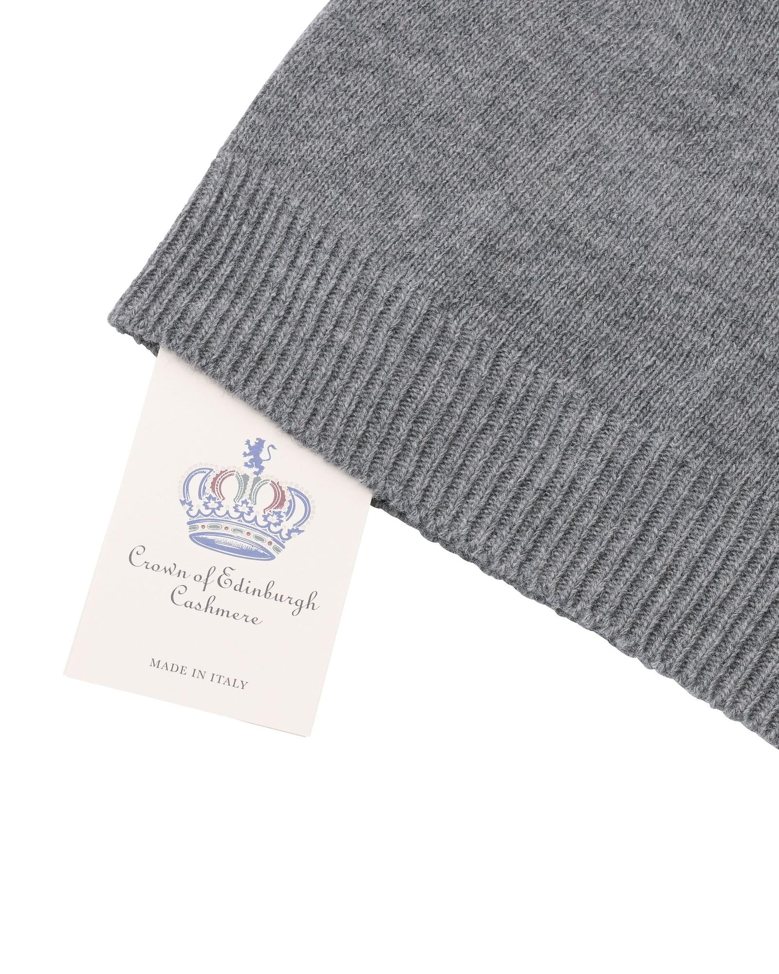 Women's Luxury Cashmere Womens Knit Beanie - COE 0046 in Smog - One Size