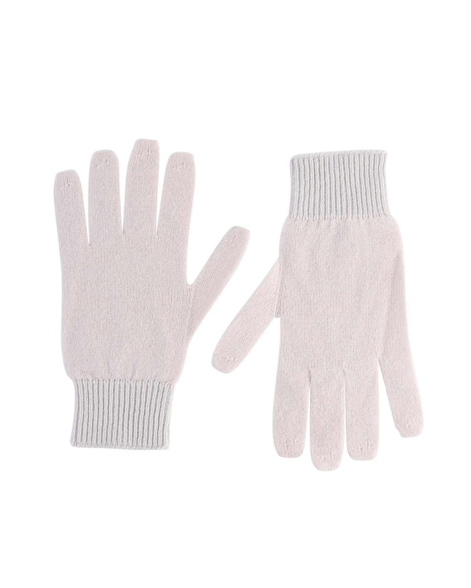 Women's Cashmere Womens Short Gloves in Biscotto - M