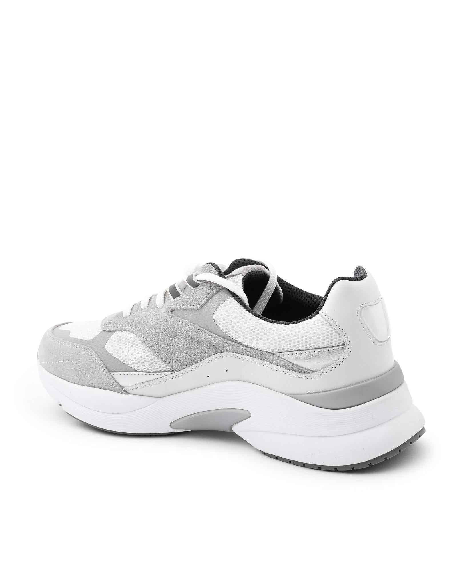 Men's White Leather Sneakers in White - 42 EU