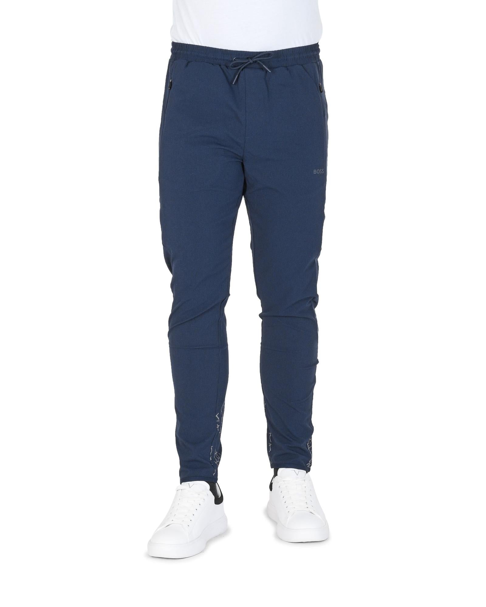 Hugo Boss Men's Recycled Polyester Navy Pants in Navy blue - L