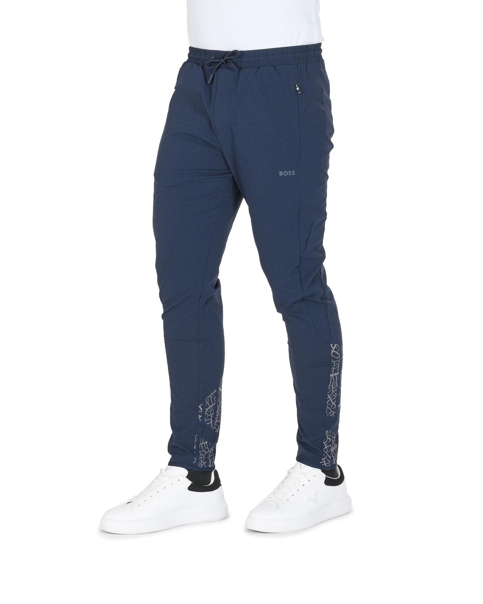 Hugo Boss Men's Recycled Polyester Navy Pants in Navy blue - L