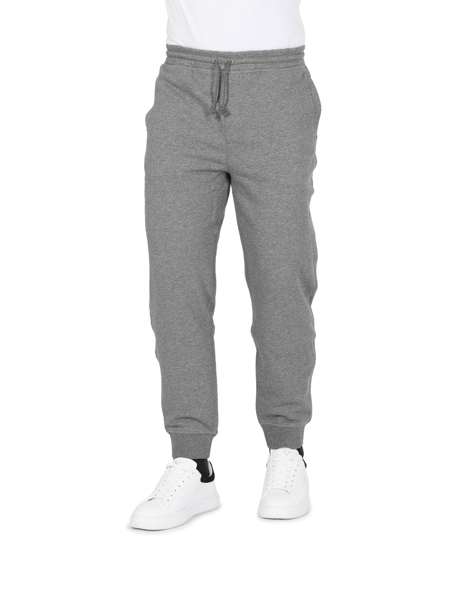 Men's Cotton blend medium grey pants in Grey - L