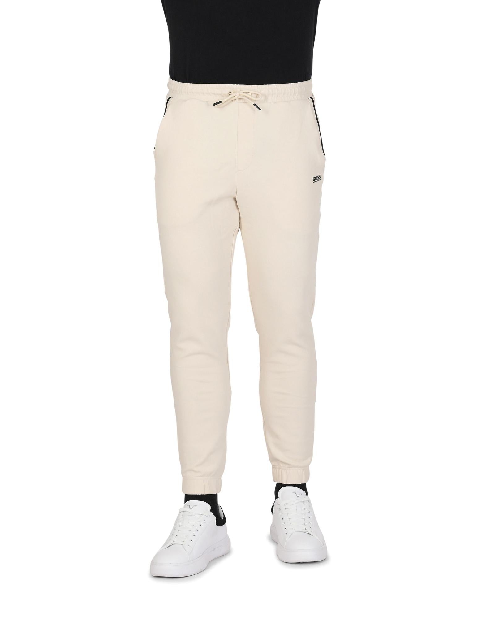 Men's Cotton Blend White Pants for Men in White - 2XL