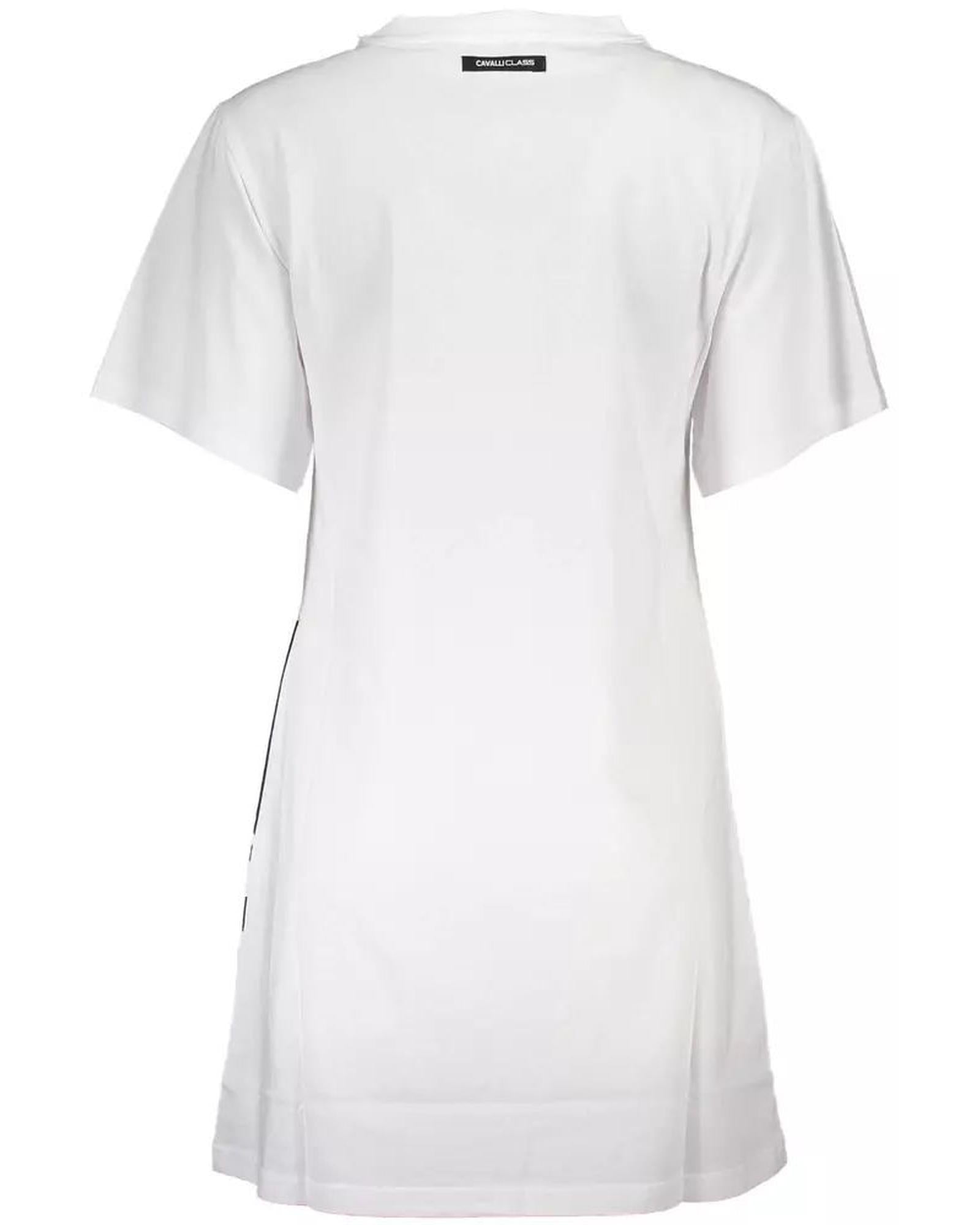 Women's White Cotton Dress - L