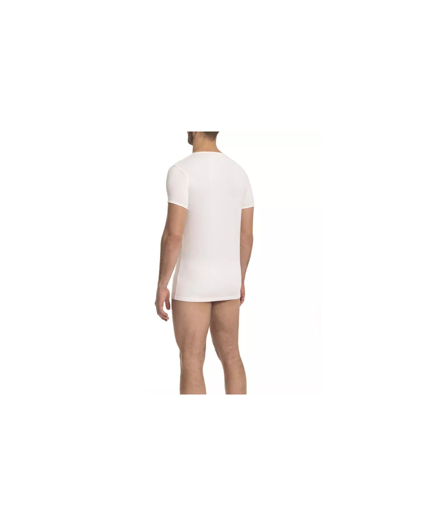 Men's White Cotton T-Shirt - L