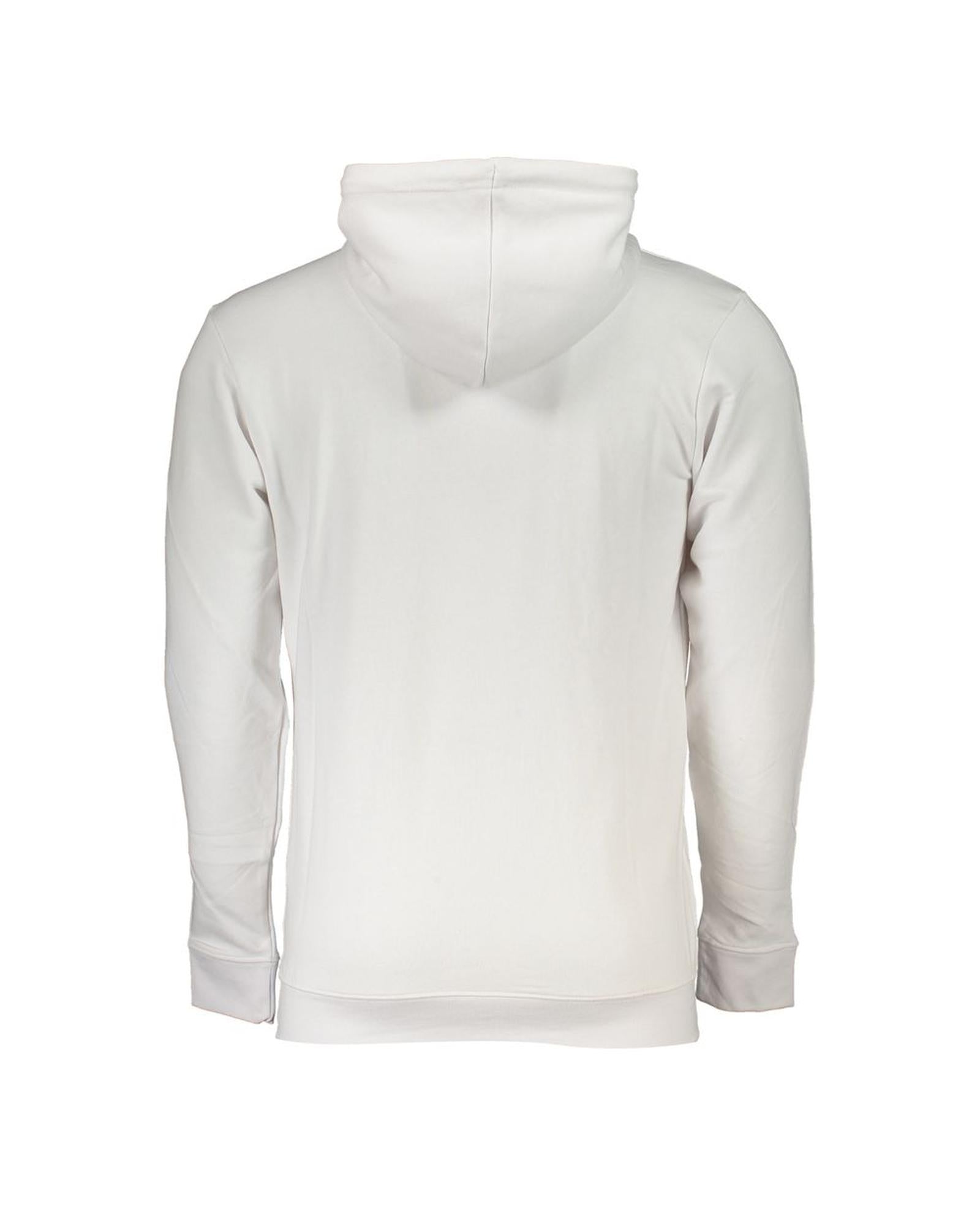 Men's White Cotton Sweater - M