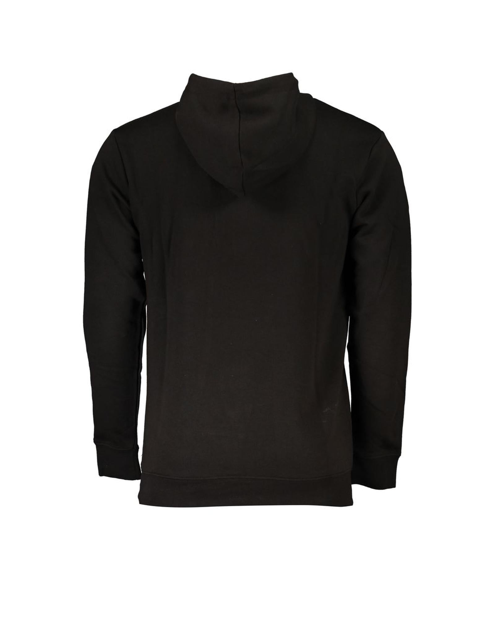 Men's Black Cotton Sweater - L