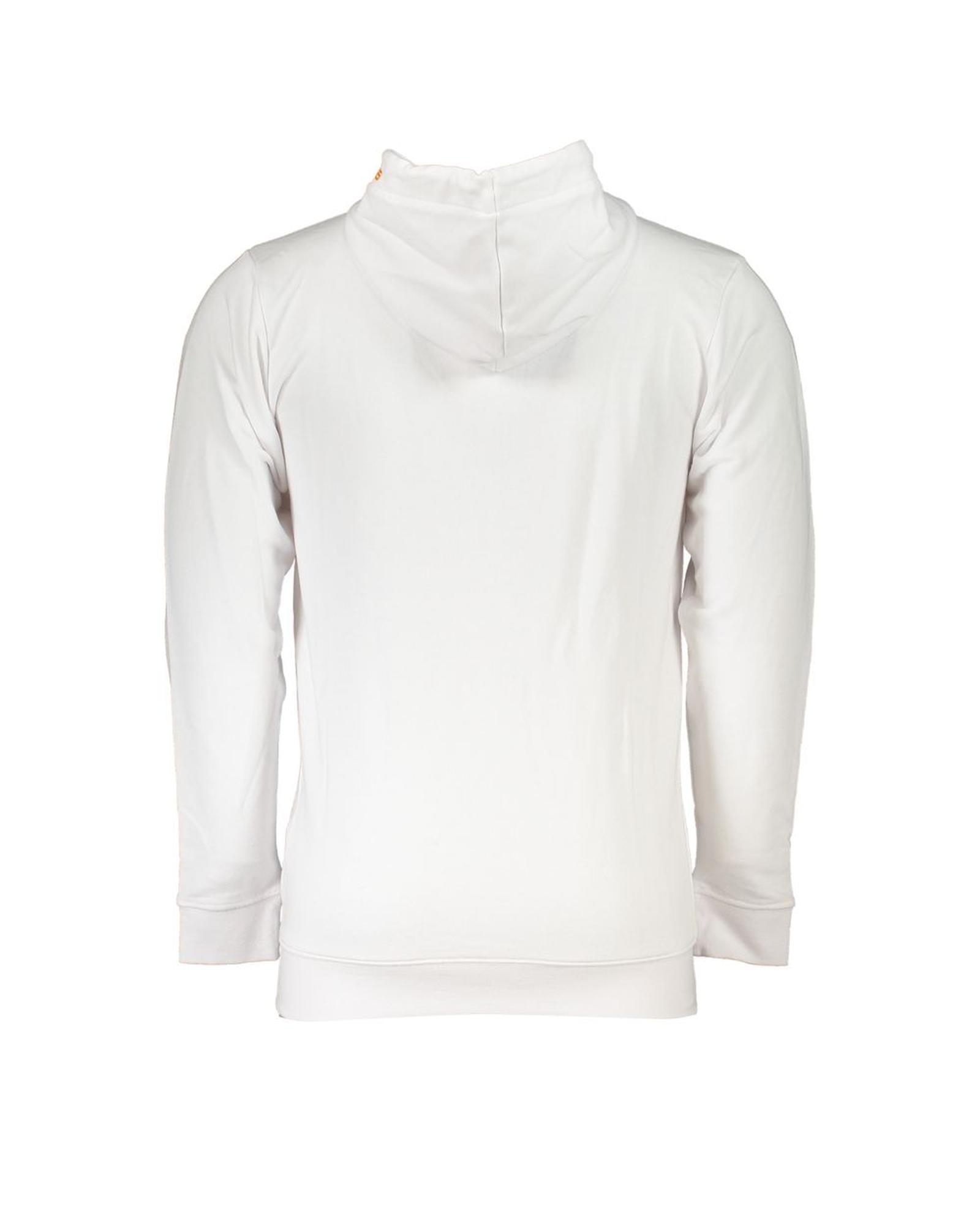 Men's White Cotton Sweater - M