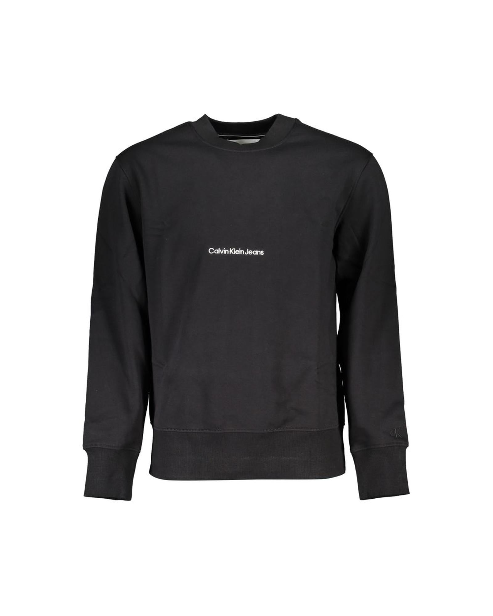 Men's Black Cotton Sweater - L