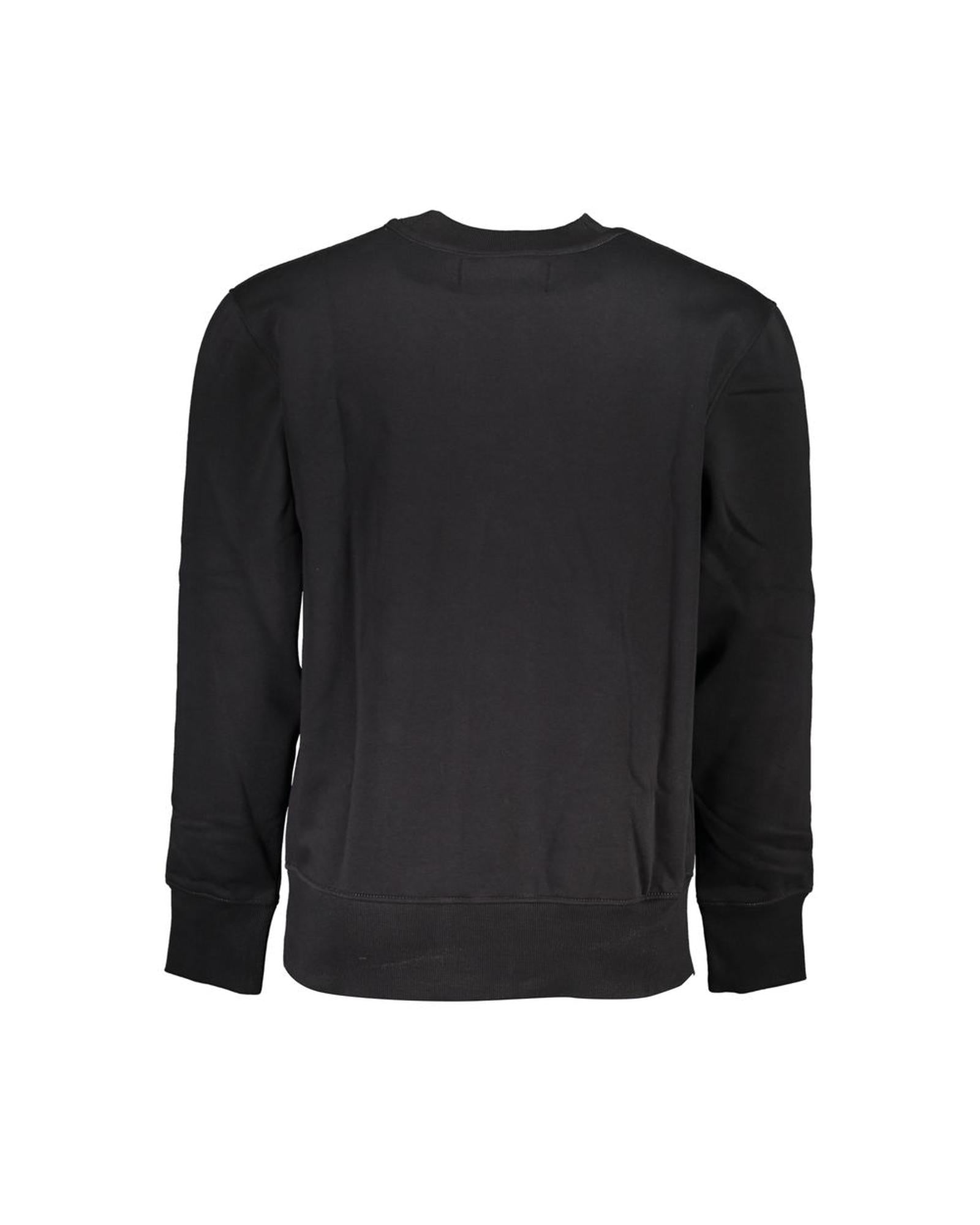 Men's Black Cotton Sweater - L