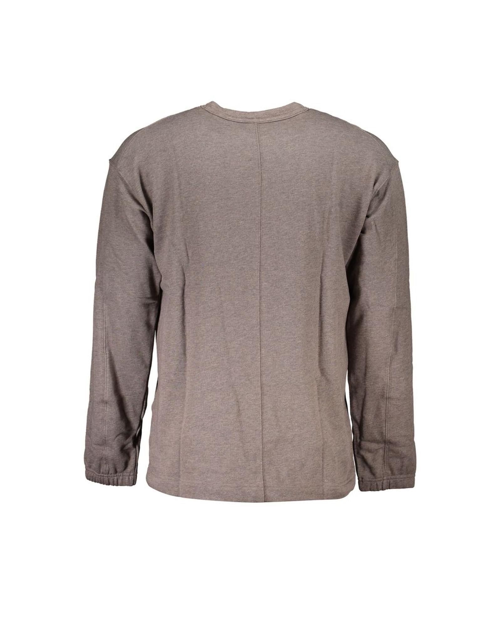 Men's Brown Cotton Sweater - M