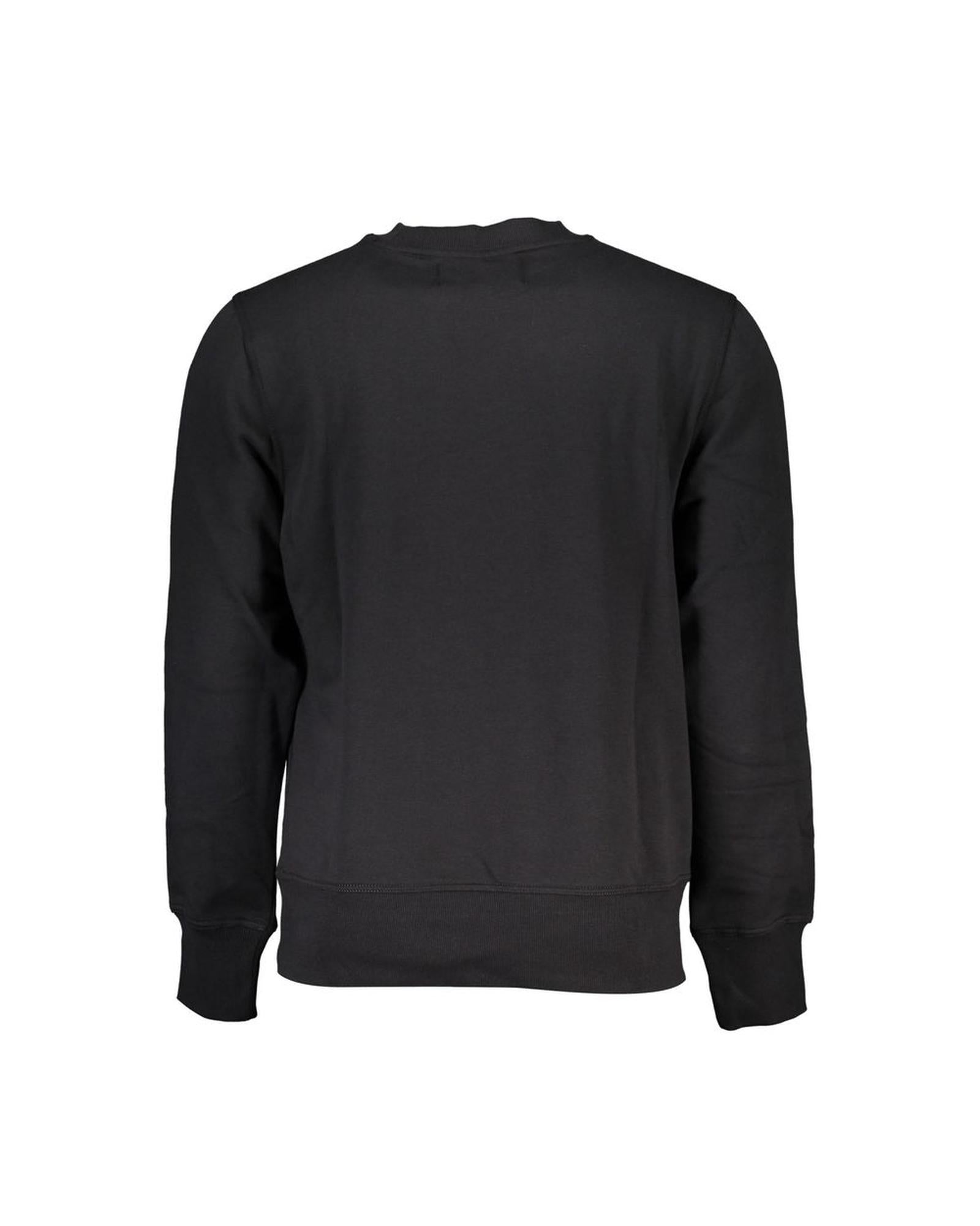 Men's Black Cotton Sweater - L