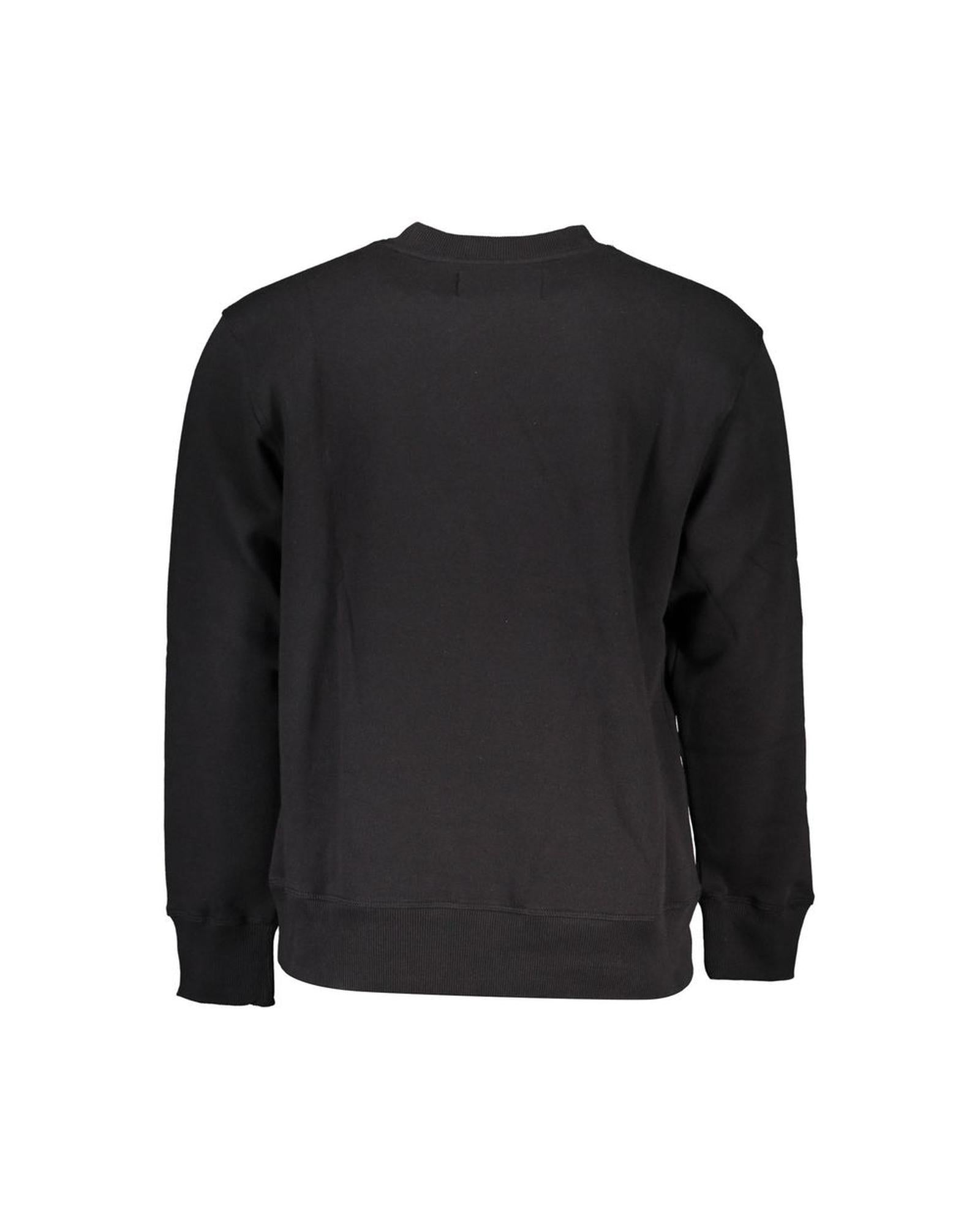 Men's Black Cotton Sweater - M