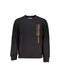 Men's Black Cotton Sweater - XL