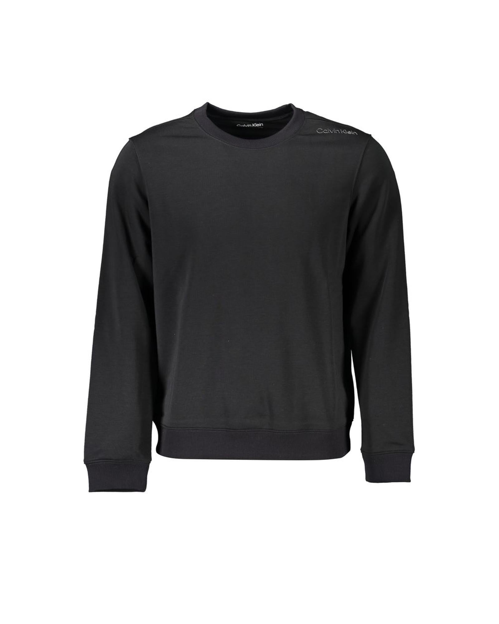 Men's Black Polyester Sweater - XL