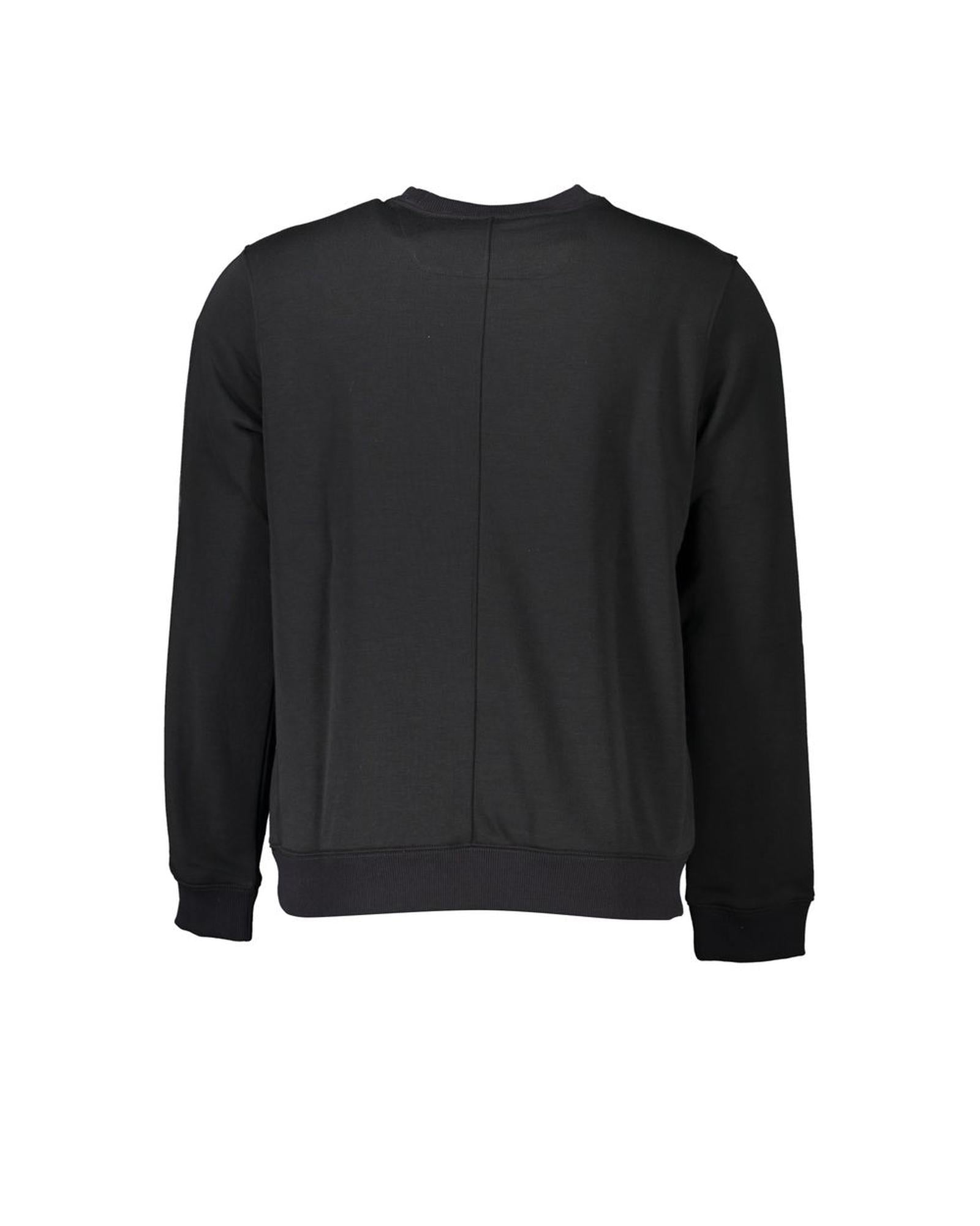 Men's Black Polyester Sweater - XL