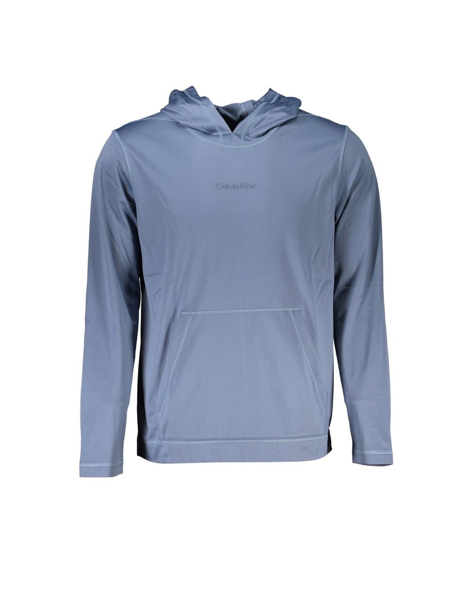 Men's Blue Polyester Sweater - L