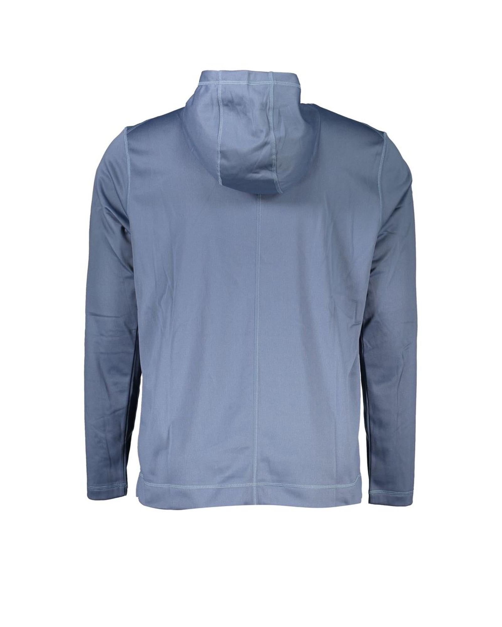 Men's Blue Polyester Sweater - L