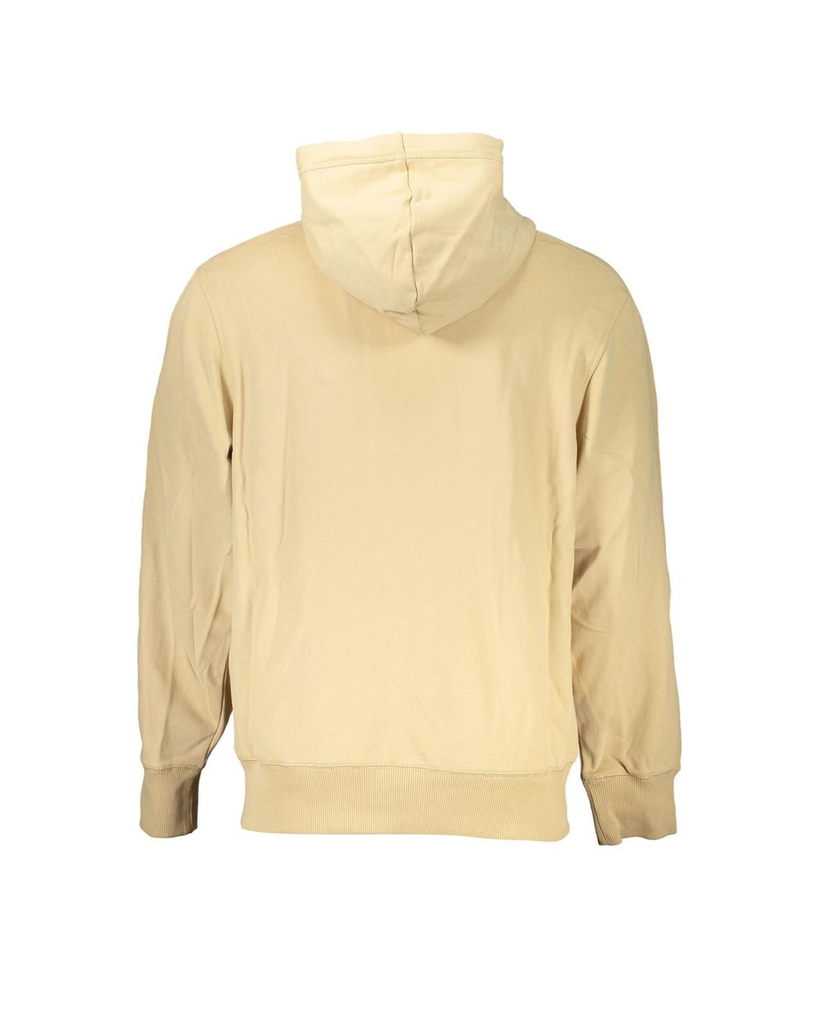 Men's Beige Cotton Sweater - L