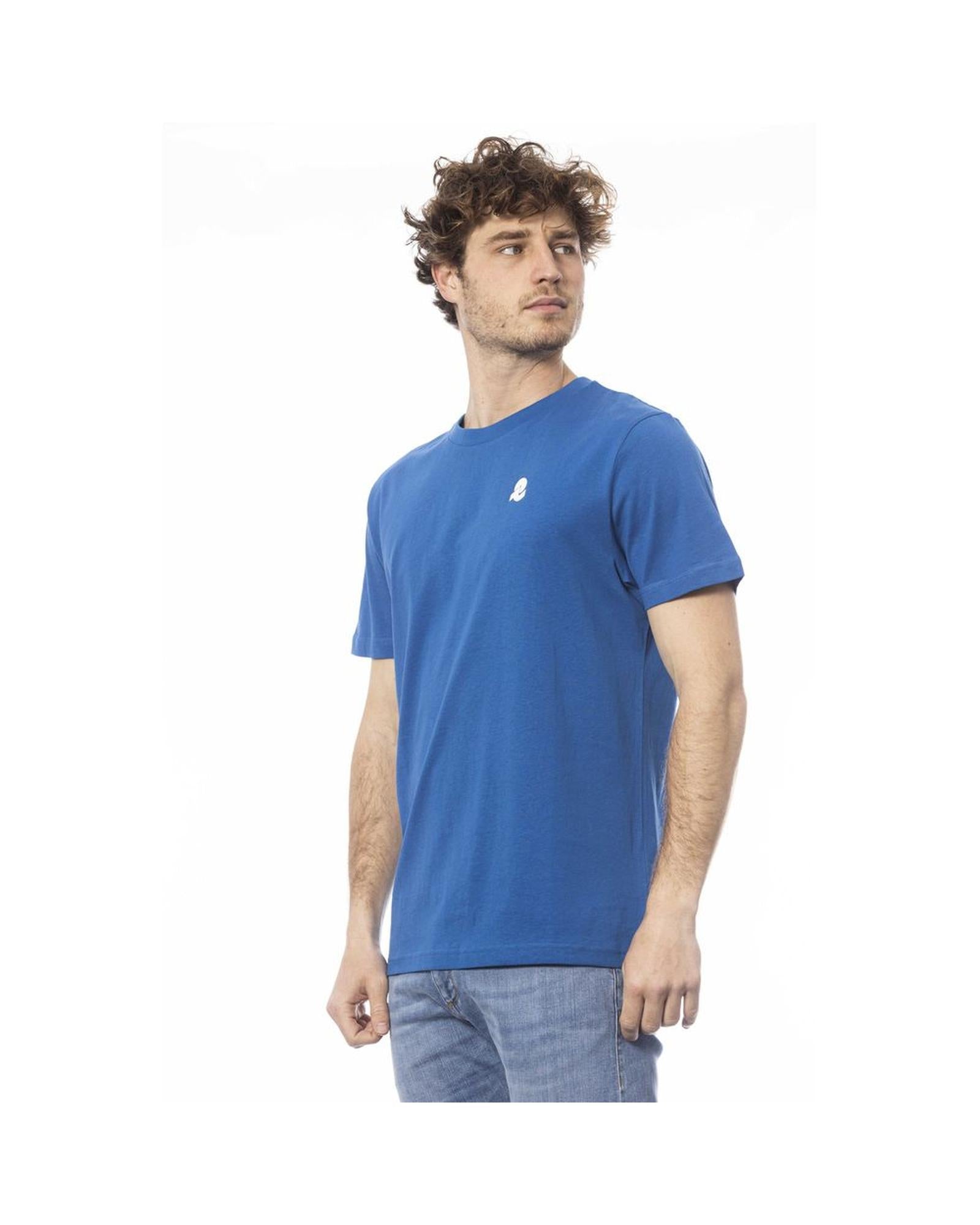 Men's Blue Cotton T-Shirt - M