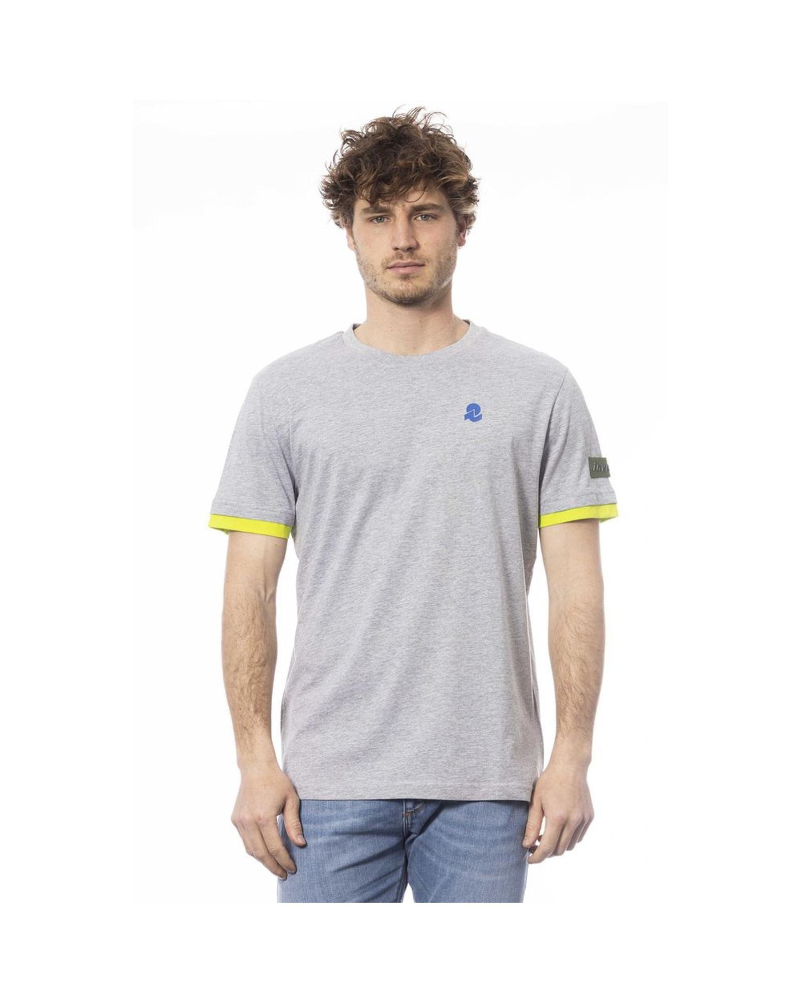 Men's Gray Cotton T-Shirt - 2XL