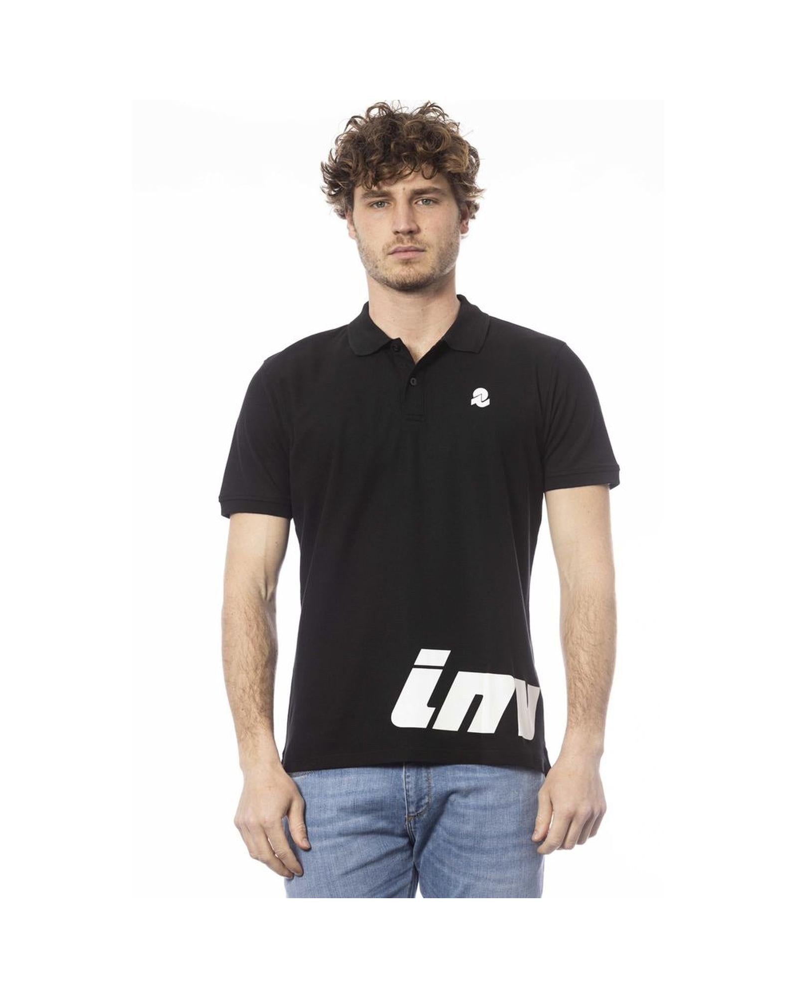 Men's Black Cotton Polo Shirt - XL